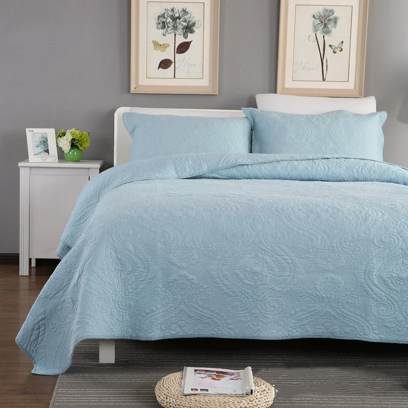 CHAUSUB Cotton Quilt Set 3pcs Bedspread on the Bed Embroidered Lightweight King Size Blanket on Bed Summer Coverlet Set
CHAUSUB Cotton Quilt Set 3pcs Bedspread on the Bed Embroidered Lightweight King Size Blanket on Bed Summer Coverlet Set