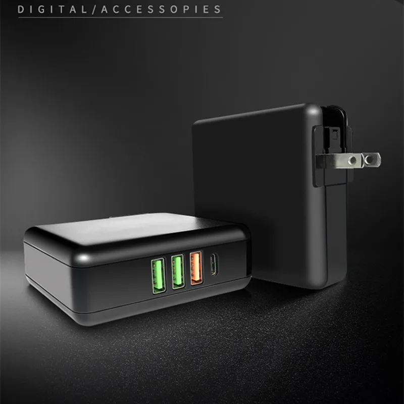 Зарядное устройство Type-C 61W QC3.0 Быстрая зарядка PD 5V 9V 12V 15V 3A USB-C для мобильного