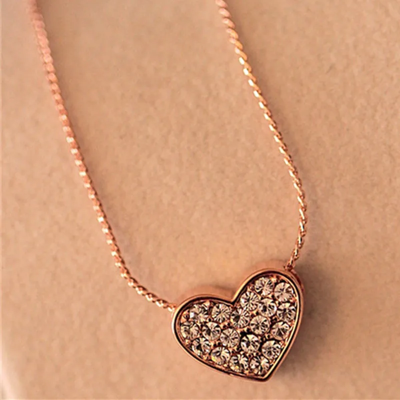 2022 Simple Heart Necklace Jewelry Accessories X2 Fishing Korean Fashion Silver Color Women Gifts | Украшения и аксессуары