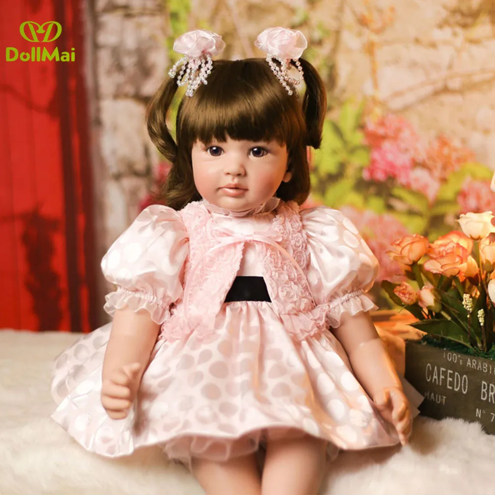 24 Inch Elegant Reborn Baby Girl Doll 60 cm Soft Vinyl silicone Cloth Body bebe reborn Princess Doll Lifelike toddler doll toy
24 Inch Elegant Reborn Baby Girl Doll 60 cm Soft Vinyl silicone Cloth Body bebe reborn Princess Doll Lifelike toddler doll toy