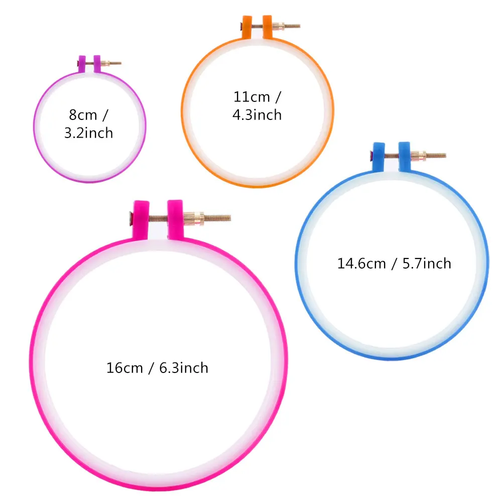 4Pcs Embroidery Hoop Cross Stitch Frame Adjustable Ring Hoops Wool Felting Sewing Tools Needlework Accessories DIY Gadget
4Pcs Embroidery Hoop Cross Stitch Frame Adjustable Ring Hoops Wool Felting Sewing Tools Needlework Accessories DIY Gadget