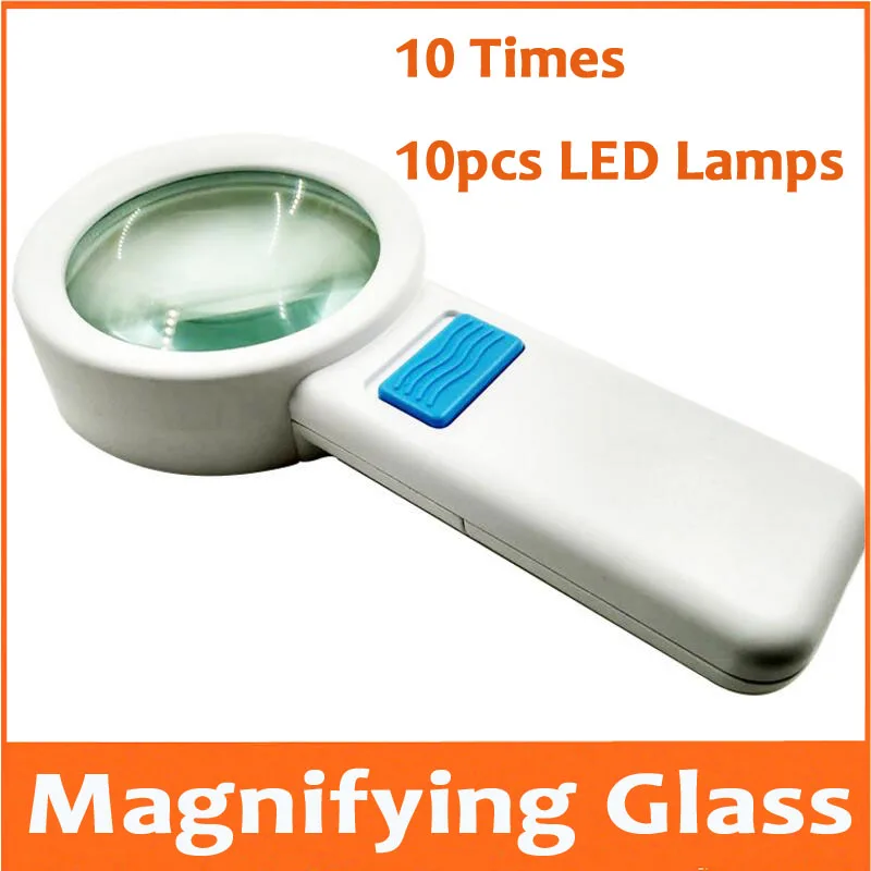 10X 68mm Double Lens Children Educational Illuminated Handheld Reading Magnifier 10 Times Magnifying Glass with 14pcs LED Lamps
10X 68mm Double Lens Children Educational Illuminated Handheld Reading Magnifier 10 Times Magnifying Glass with 14pcs LED Lamps