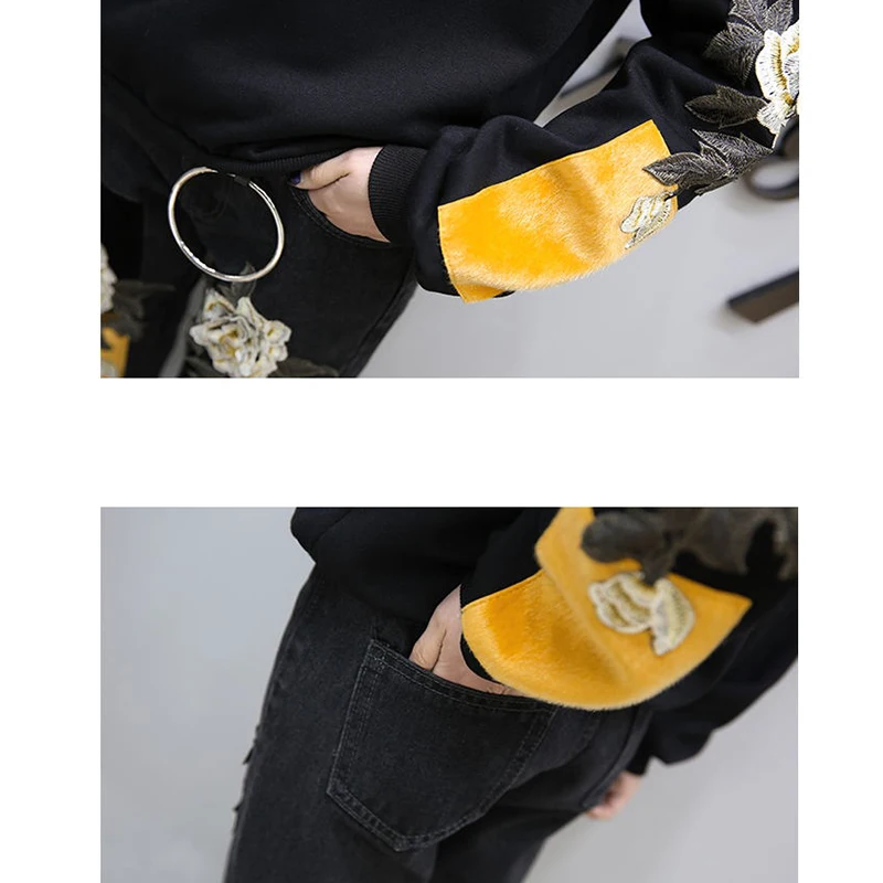 5XL Spring Fall 2 Piece Sets Women Jeans Suit Casual Loose Embroidery Flowers Tops jeans Plus Size Female Pants Suit
5XL Spring Fall 2 Piece Sets Women Jeans Suit Casual Loose Embroidery Flowers Tops jeans Plus Size Female Pants Suit