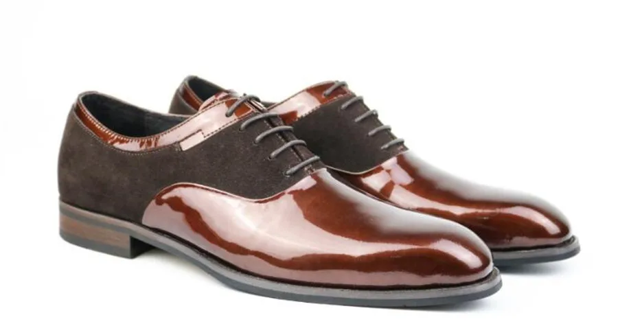 Italy full grain leather patchwork luster sequins patent leather round toe lace male classic fashion suits Oxford shoes groom sh
Italy full grain leather patchwork luster sequins patent leather round toe lace male classic fashion suits Oxford shoes groom sh