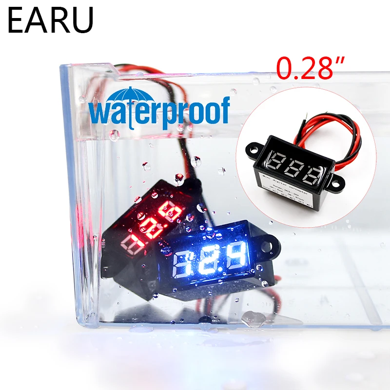 DIY Waterproof 0,28 ''DC2.5-30V Digital светодиодный мини дисплей Module вольтметр, измеритель напряжения, измерительный прибор с панелью для мотоцикла, автомо...
DIY Waterproof 0,28 ''DC2.5-30V Digital светодиодный мини дисплей Module вольтметр, измеритель напряжения, измерительный прибор с панелью для мотоцикла, автомо...