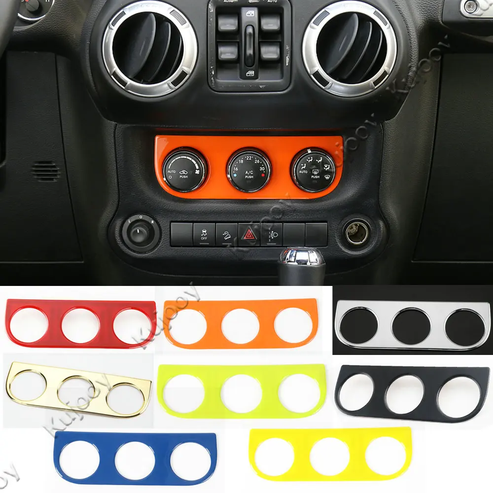 Red/ Gold/ Blue/ Silver/Black/ Yellow/ Orange Car Air Conditioner Switch Panel Cover Frame Sticker Trim for Jeep Wrangler 11-16
Red/ Gold/ Blue/ Silver/Black/ Yellow/ Orange Car Air Conditioner Switch Panel Cover Frame Sticker Trim for Jeep Wrangler 11-16