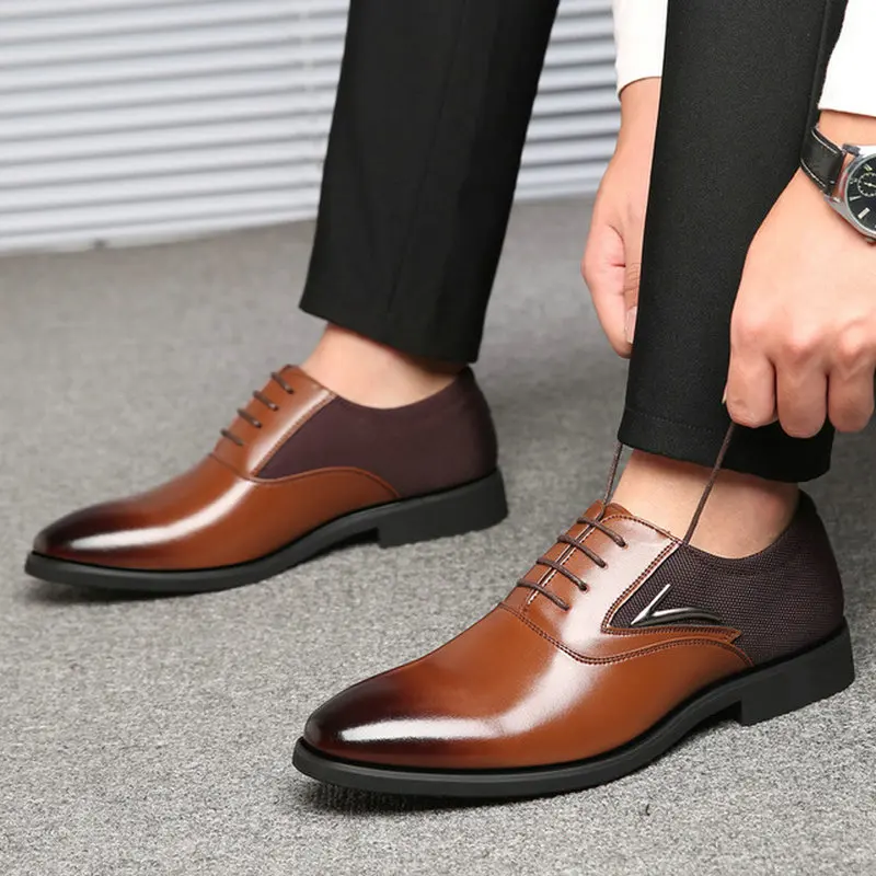 New Men breathable leather Party shoes Business Dress Shoes Pointed Toe Oxfords Wedding shoes RA-26
New Men breathable leather Party shoes Business Dress Shoes Pointed Toe Oxfords Wedding shoes RA-26