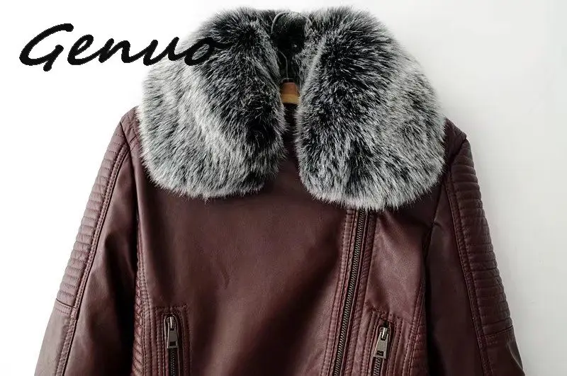 Genuo New Leather Jackets 2019 New Autumn Winter Faux Lambs Warm Pvc Coat Woman Slim Long Sleeved Motorcycle Bikers Jacket
Genuo New Leather Jackets 2019 New Autumn Winter Faux Lambs Warm Pvc Coat Woman Slim Long Sleeved Motorcycle Bikers Jacket
