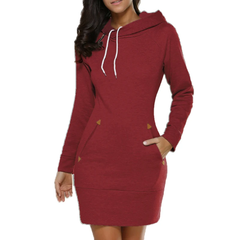 Hoodie Dress Women 2019 Solid color Hooded Long Sleeved Hoodie Dress Casual Pullovers Sweatshirt
Hoodie Dress Women 2019 Solid color Hooded Long Sleeved Hoodie Dress Casual Pullovers Sweatshirt