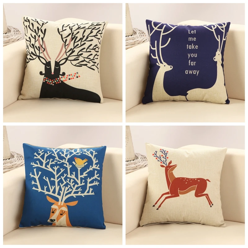 Nordic Pillow Cushion Deer Theme Sofa Simple Car Pillow Cover Printing Pillow Home Decor
Nordic Pillow Cushion Deer Theme Sofa Simple Car Pillow Cover Printing Pillow Home Decor
