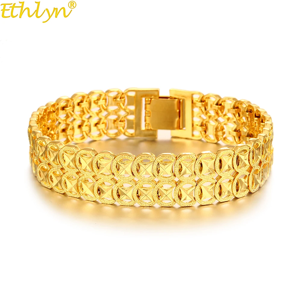 Ethlyn Jewelry European Fashion Jewelry Items Unisex Punk Style Gold Color Wide Bracelet Wedding Jewelry B84
Ethlyn Jewelry European Fashion Jewelry Items Unisex Punk Style Gold Color Wide Bracelet Wedding Jewelry B84