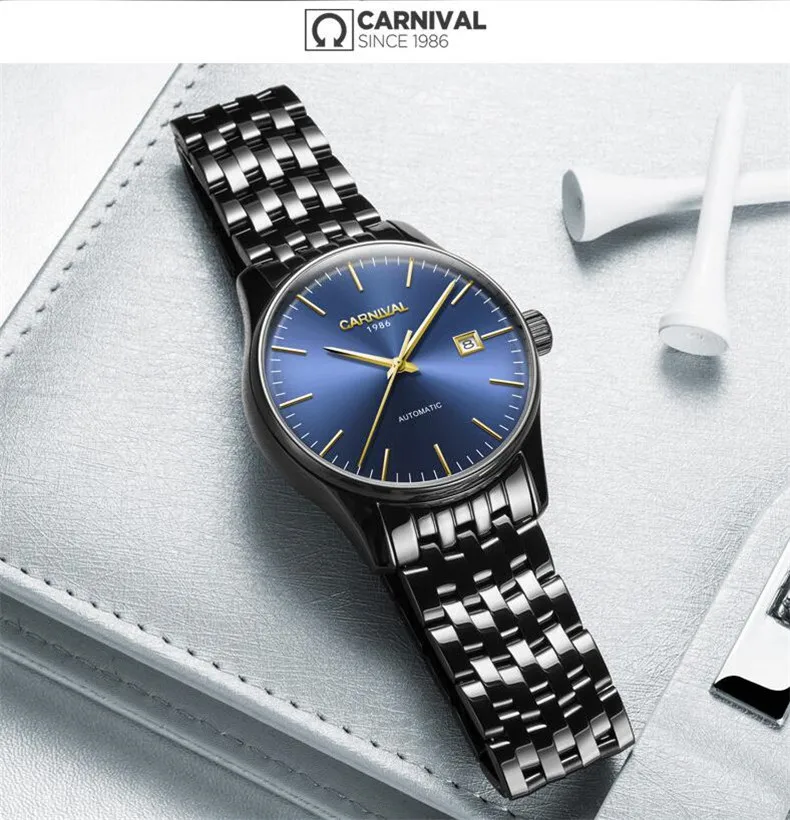 Luxury Black Full steel Mechanical Watch Calendar Men Automatic Wristwatch Waterproof Watches Switzerland Brand Fashion New
Luxury Black Full steel Mechanical Watch Calendar Men Automatic Wristwatch Waterproof Watches Switzerland Brand Fashion New
