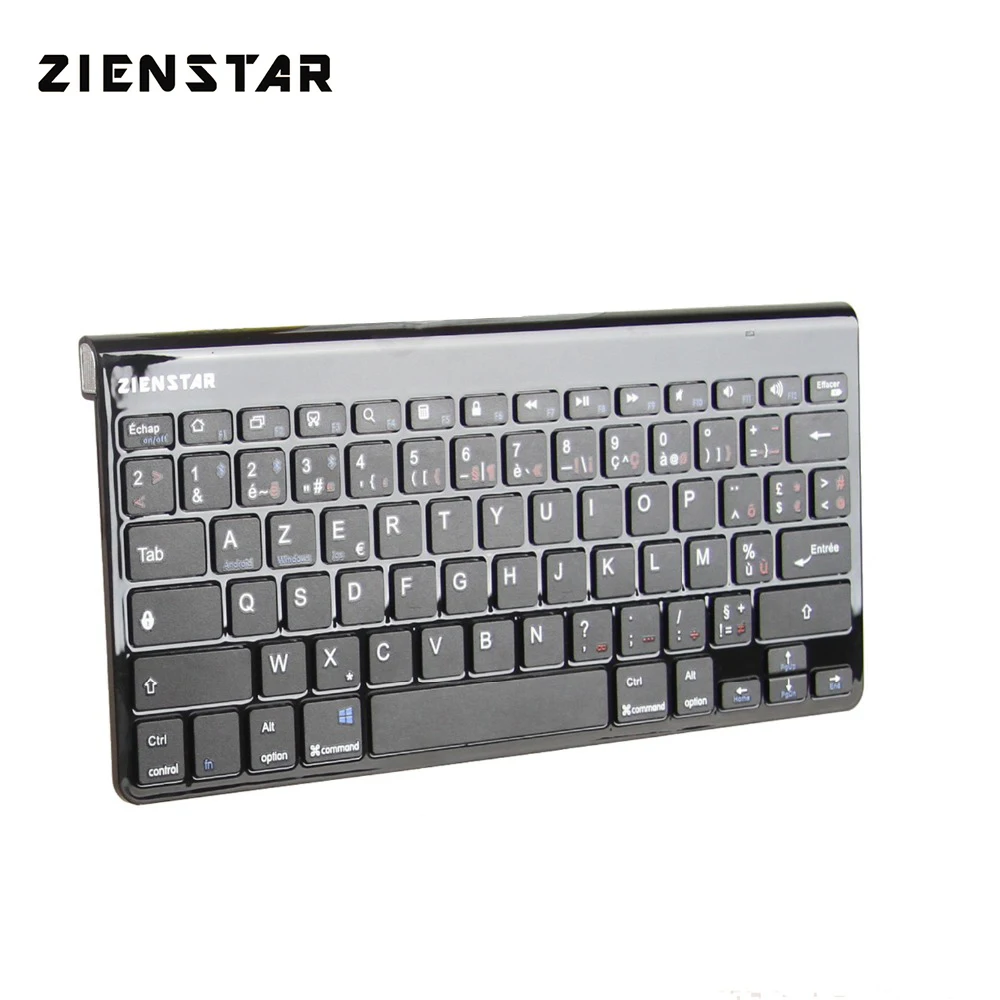 Zienstar Shinny Black AZERTY French Letter Slim Wireless Keyboard Bluetooth For Ipad Iphone Macbook PC Computer Android Tablet
Zienstar Shinny Black AZERTY French Letter Slim Wireless Keyboard Bluetooth For Ipad Iphone Macbook PC Computer Android Tablet