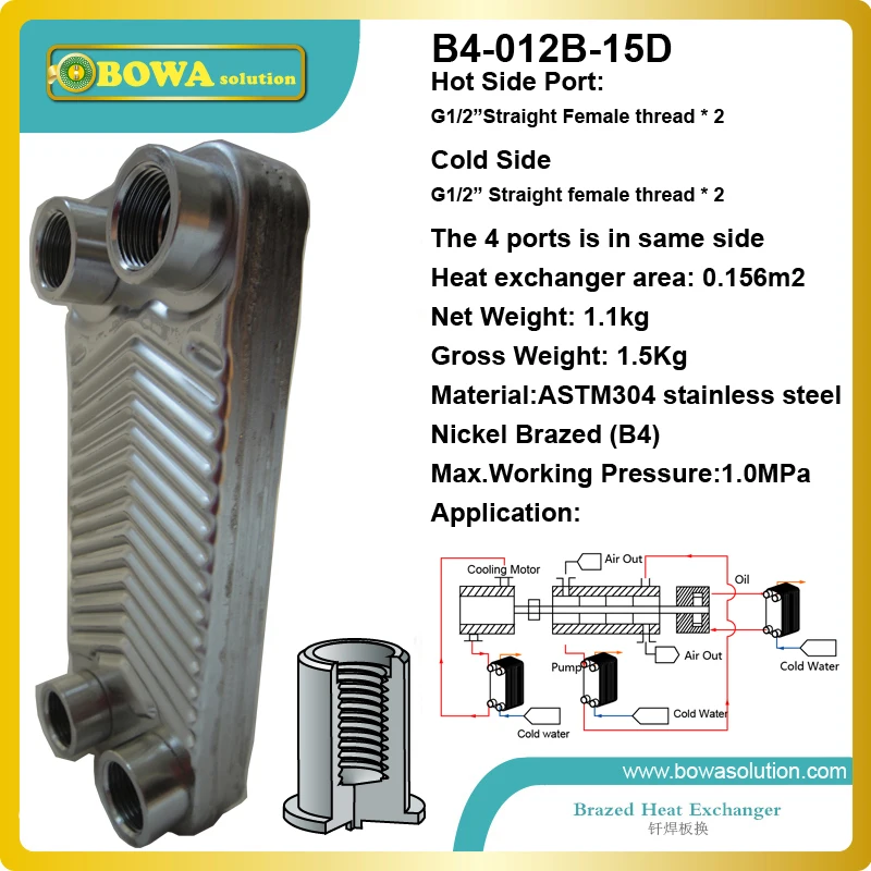 15plates Nickel brazed stainless steel plate heat exchanger excellent quality parts for heating device
15plates Nickel brazed stainless steel plate heat exchanger excellent quality parts for heating device