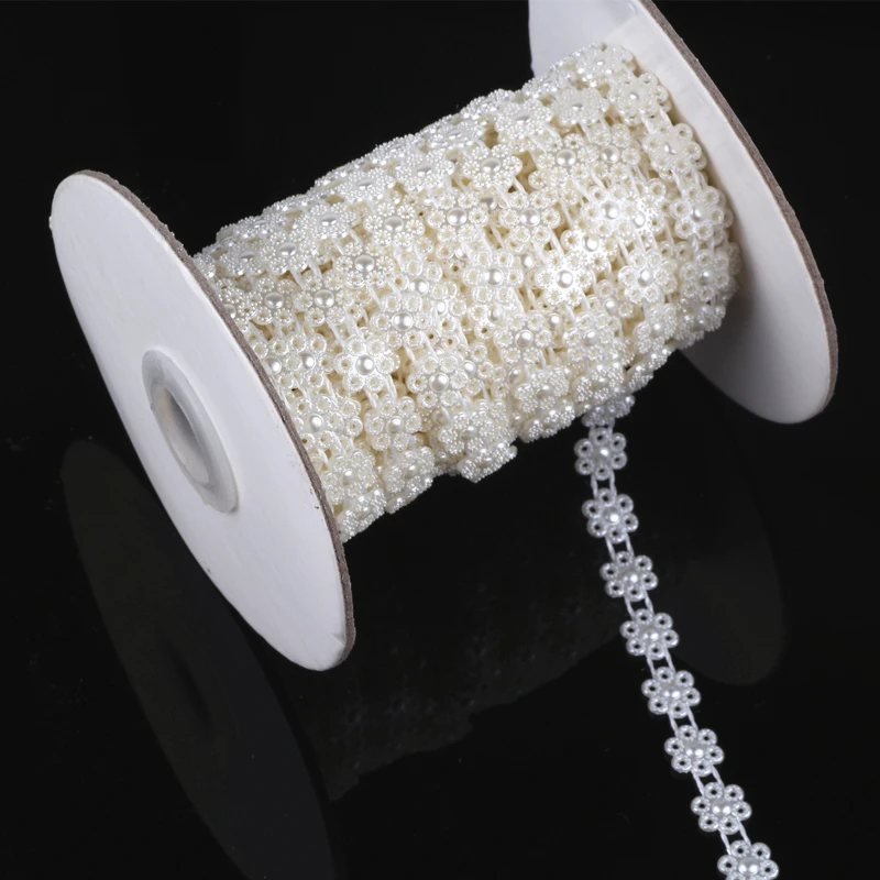 5yards /lot 10mm Wedding Decoration ABS Flower Flat Back White String Pearl Rolls Chain Belt DIY Jewelry Clothes Material
5yards /lot 10mm Wedding Decoration ABS Flower Flat Back White String Pearl Rolls Chain Belt DIY Jewelry Clothes Material