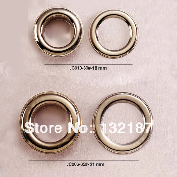 big round metal brass eyelets with washer metal grommets nickle plating color JY-004
big round metal brass eyelets with washer metal grommets nickle plating color JY-004