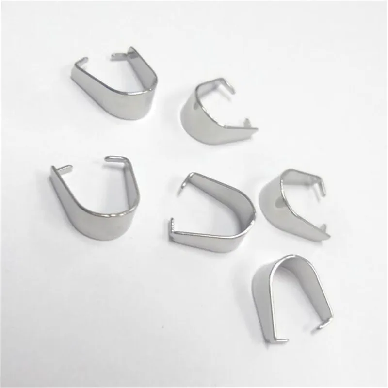 50pcs Stainless Steel Pendant Clips Clasps Hooks Pinch Clip Bail Connector Jewelry Findings DIY Tools Parts Accessories
50pcs Stainless Steel Pendant Clips Clasps Hooks Pinch Clip Bail Connector Jewelry Findings DIY Tools Parts Accessories