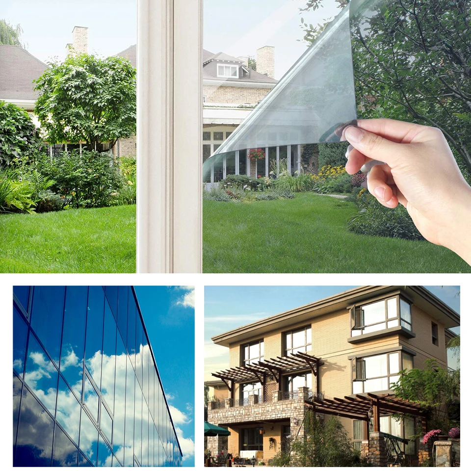 Silver Solar Mirror Decorative Vinyl Film One Way Privacy Window Film Sticker Tint Anti-UV Reflective Home Office Building Decor
Silver Solar Mirror Decorative Vinyl Film One Way Privacy Window Film Sticker Tint Anti-UV Reflective Home Office Building Decor