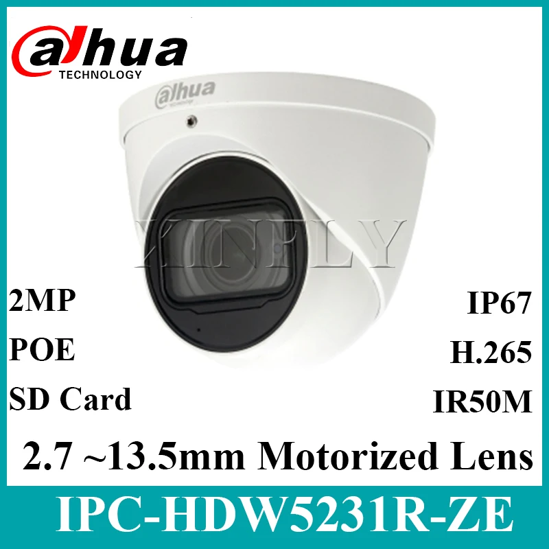 Original Dahua English IPC-HDW5231R-ZE replace IPC-HDW5231R 2MP WDR IR Eyeball Network Camera 2.7mm-13.5mm motorized CCTV IP POE
Original Dahua English IPC-HDW5231R-ZE replace IPC-HDW5231R 2MP WDR IR Eyeball Network Camera 2.7mm-13.5mm motorized CCTV IP POE