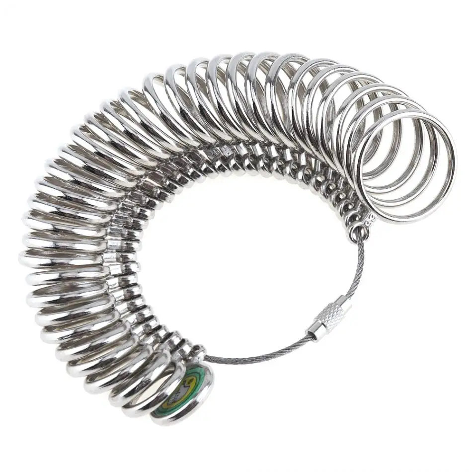 1-33 HK Degree Standard Jewelry Tool Silver Ring Size Metal Ring Measuring Tool Finger Ring Sizer Measure
1-33 HK Degree Standard Jewelry Tool Silver Ring Size Metal Ring Measuring Tool Finger Ring Sizer Measure