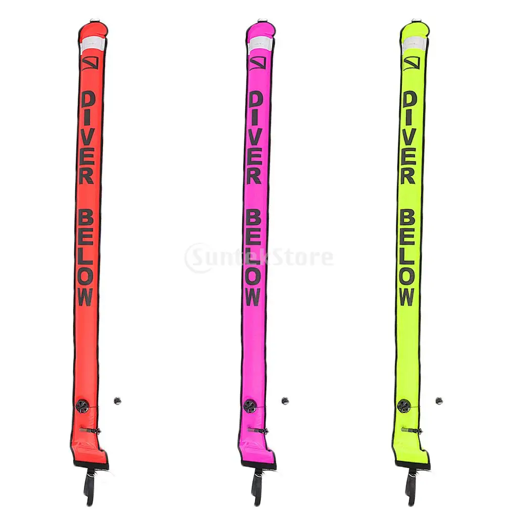 High Visibility 6ft Diver Below Signal Float Tube Surface Marker Buoy (SMB) Safety Sausage Scuba Diving Accessories
High Visibility 6ft Diver Below Signal Float Tube Surface Marker Buoy (SMB) Safety Sausage Scuba Diving Accessories