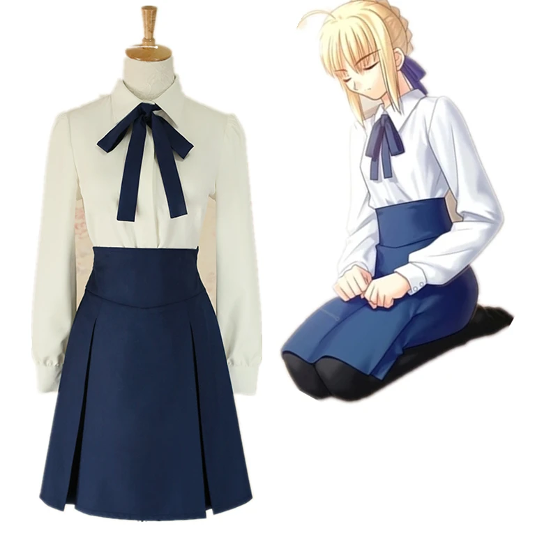 Anime Fate Stay Night Fate Zero Series Altria Pendragon Saber Suit Skirt Cosplay Costume
Anime Fate Stay Night Fate Zero Series Altria Pendragon Saber Suit Skirt Cosplay Costume