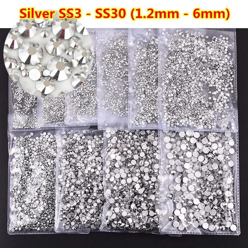 1440pcs ss6 Mine Silver Non Hotfix Rhinestones Mix sizes Flatback Glass Crystal Nail Art Decorations Nail Loose Strass for DIY
1440pcs ss6 Mine Silver Non Hotfix Rhinestones Mix sizes Flatback Glass Crystal Nail Art Decorations Nail Loose Strass for DIY