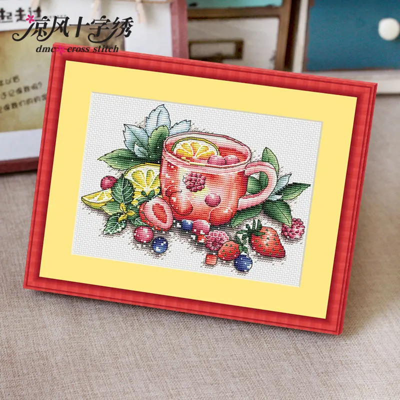 Strawberry Tea cross stitch kit DMC brand thread animal dog count canvas fabric embroidery handmade needlework
Strawberry Tea cross stitch kit DMC brand thread animal dog count canvas fabric embroidery handmade needlework