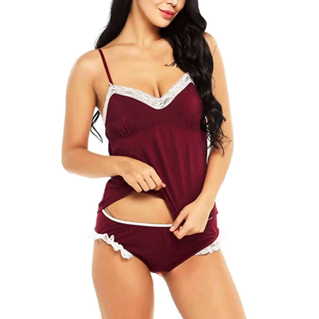 Casual New Pijamas Verano Mujer Homewear Lace Sleepwear Cute V-neck Women Camisole Sexy Girl Lace Lingerie Pajamas Sexy Lingerie
Casual New Pijamas Verano Mujer Homewear Lace Sleepwear Cute V-neck Women Camisole Sexy Girl Lace Lingerie Pajamas Sexy Lingerie