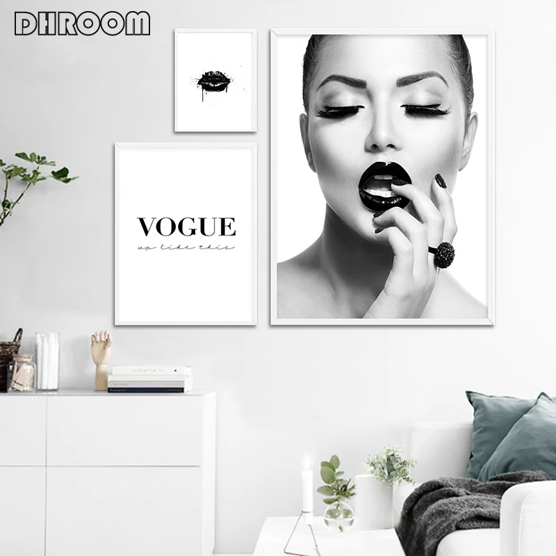 Black Lips Poster Girl Makeup Decor Beauty Print Canvas Art Fashion Painting Wall Picture for Living Room Modern Home Decoration
Black Lips Poster Girl Makeup Decor Beauty Print Canvas Art Fashion Painting Wall Picture for Living Room Modern Home Decoration