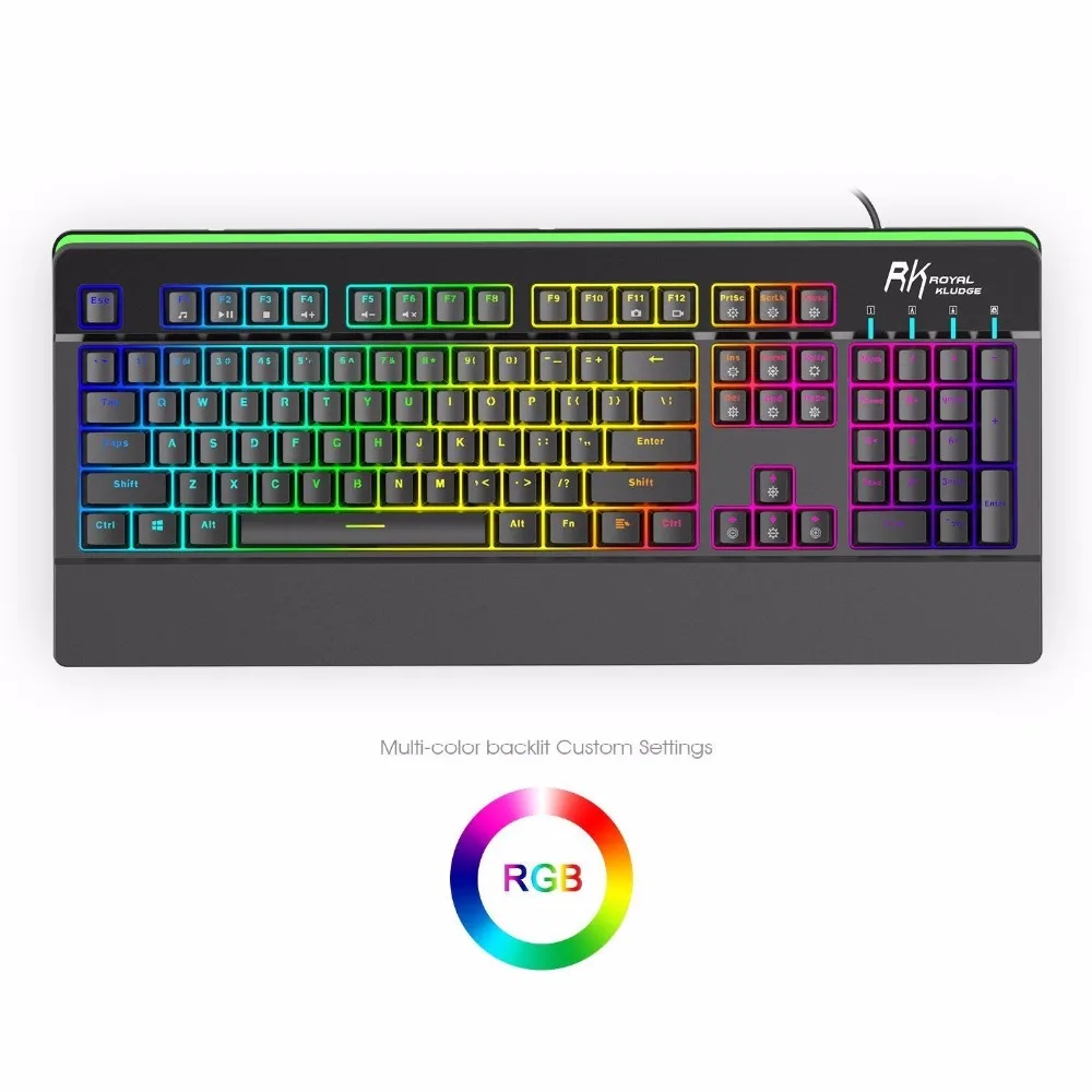 РК Pro104 RGB механическая клавиатура Проводная с подсветкой макро настройки стороны