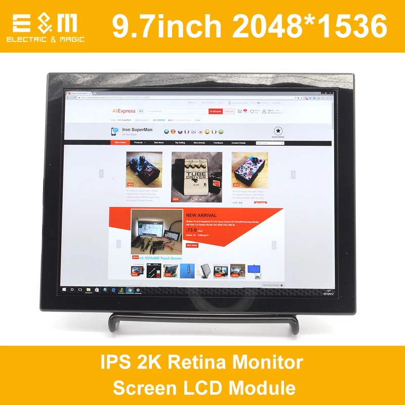 

9.7 Inch 2048*1536 IPS 2K Retina Monitor Screen LCD Module HDMI TV Portable Raspberry Pi 3 Xbox PS4 Aerial Displayer Player