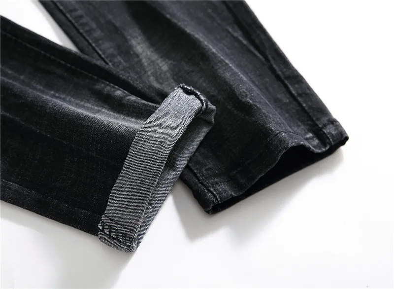 2019 New Brand Mens Jeans Ripped Hole Fashion Slim Hip-hop Jeans Men Skinny Straight Embroidery Elastic Black Pants
2019 New Brand Mens Jeans Ripped Hole Fashion Slim Hip-hop Jeans Men Skinny Straight Embroidery Elastic Black Pants