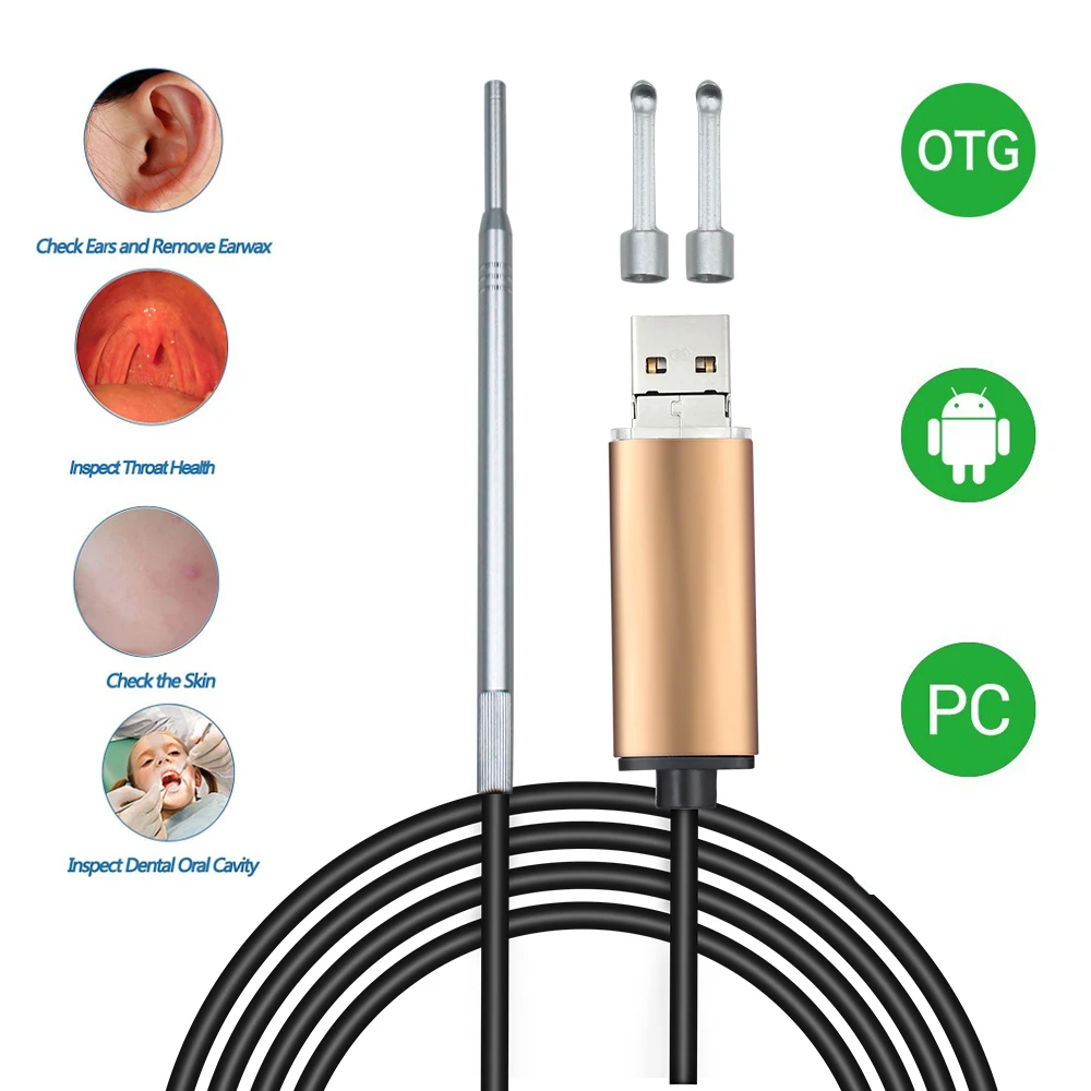 USB Ear Cleaning Endoscope Camera HD Visual Ear Spoon Multifunctional Earpick With Mini Camera Ear Health Care Cleaning Tool
USB Ear Cleaning Endoscope Camera HD Visual Ear Spoon Multifunctional Earpick With Mini Camera Ear Health Care Cleaning Tool