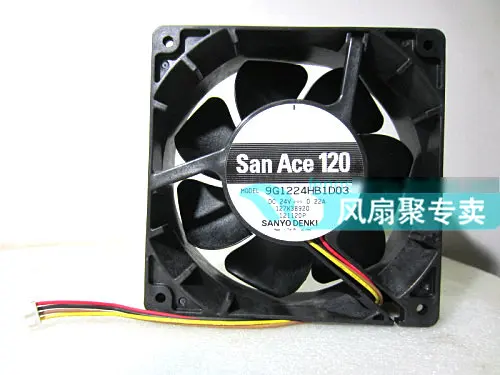 Original SANYO 9G1224HB1D03 12cm 12038 DC24V 0.22A Alarm Signal Inverter cooling fan
Original SANYO 9G1224HB1D03 12cm 12038 DC24V 0.22A Alarm Signal Inverter cooling fan