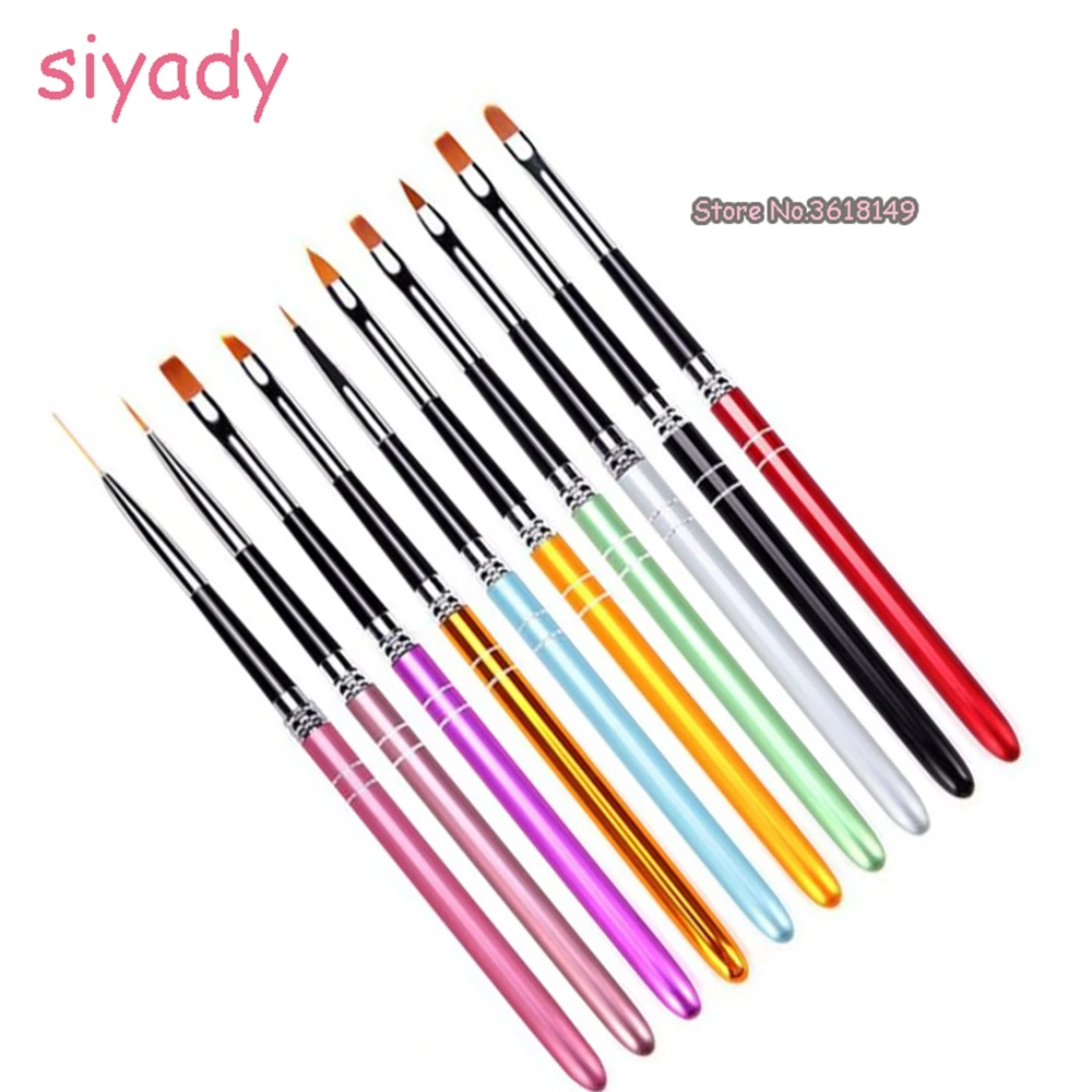 10Pcs/lot Nail Art Brush Set 10 Colors Different Sizes Copper Handle Design Polish Nylon UV Gel Painting Nail Brushes
10Pcs/lot Nail Art Brush Set 10 Colors Different Sizes Copper Handle Design Polish Nylon UV Gel Painting Nail Brushes