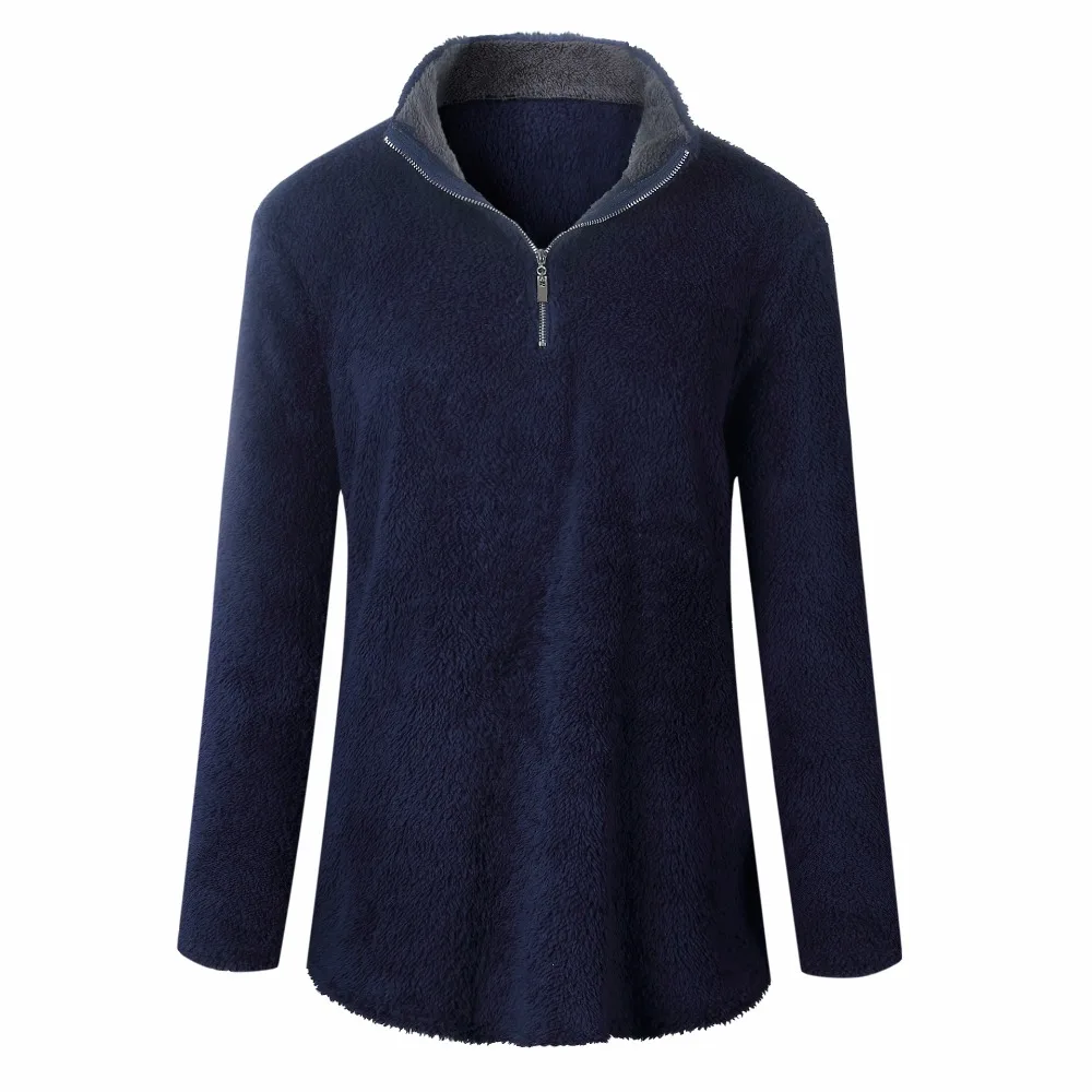 Women's Full Sleeve fashion solid pullover coats zipper soft outerwear autumn clothes with packet
Women's Full Sleeve fashion solid pullover coats zipper soft outerwear autumn clothes with packet