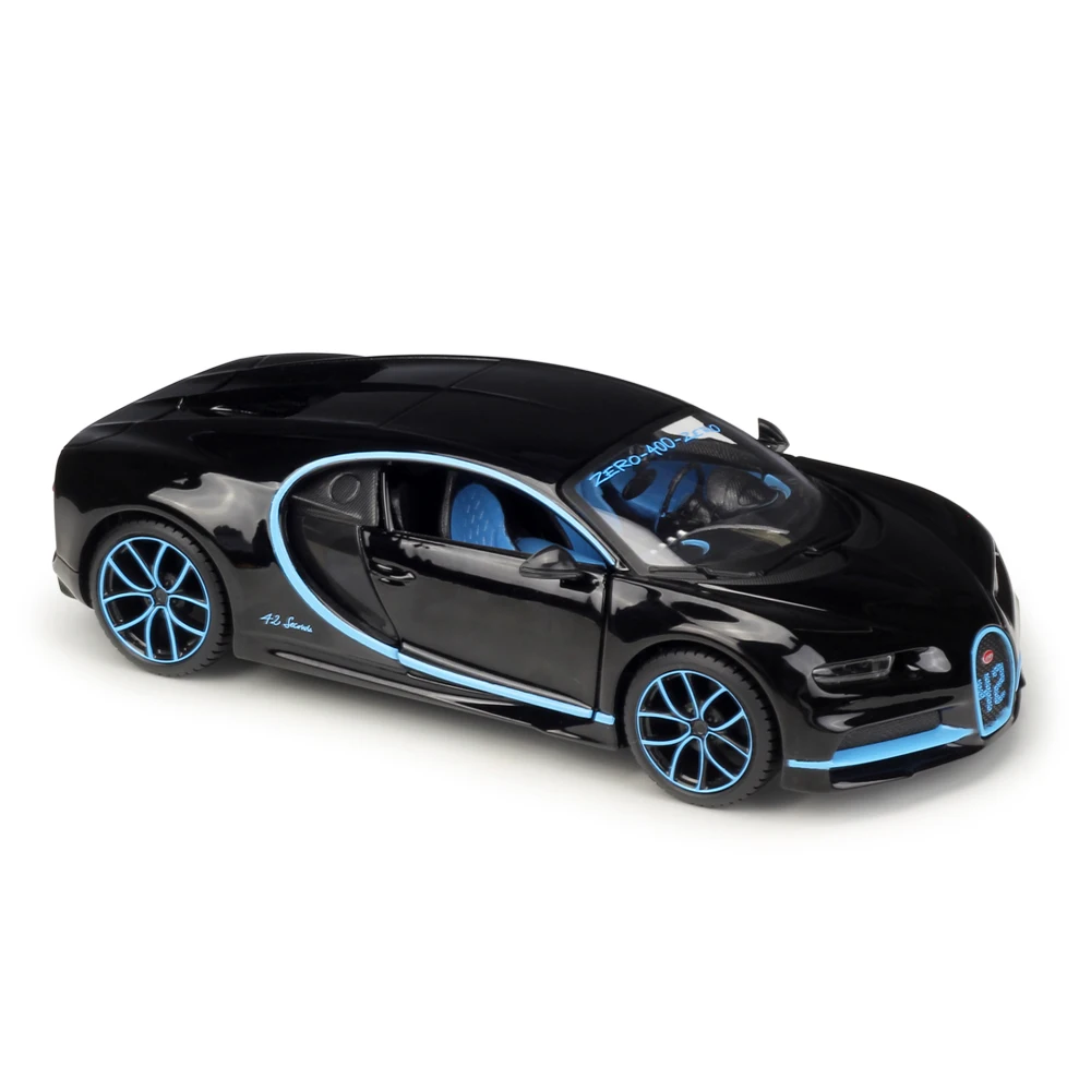 Maisto 1:24 Bugatti чугун черный литой под давлением модель гоночный автомобиль
