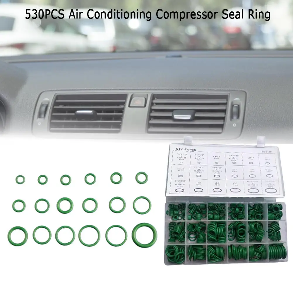 530PCS Rubber O-Ring Assortment Kit With Holder Case Automobile Air Conditioning Compressor Seal Ring Rubber Seal Ring
530PCS Rubber O-Ring Assortment Kit With Holder Case Automobile Air Conditioning Compressor Seal Ring Rubber Seal Ring