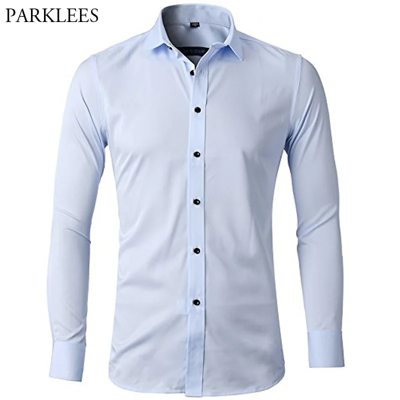 Mens Dress Shirt Slim Long Sleeve Elastic Bamboo Fiber Shirts 2022 Spring New Casual Button Down Shirts Camisa social masculina
Mens Dress Shirt Slim Long Sleeve Elastic Bamboo Fiber Shirts 2022 Spring New Casual Button Down Shirts Camisa social masculina