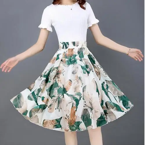 A Line Casual Skirts 2018 Fashion Summer Women Skirt High Waist Long Skirt Slim Elegant Floral Print Chiffon Skirt Skirts Women
A Line Casual Skirts 2018 Fashion Summer Women Skirt High Waist Long Skirt Slim Elegant Floral Print Chiffon Skirt Skirts Women