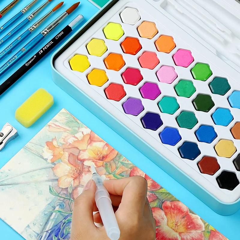 BGLN solid watercolor paint tool set 36 color student design hand-painted beginner powder student art supplies
BGLN solid watercolor paint tool set 36 color student design hand-painted beginner powder student art supplies