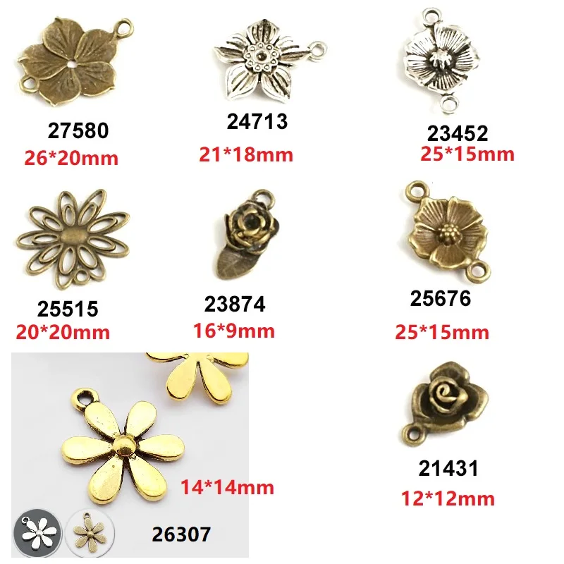 90pcs Ancient Bronze Silver Flowers Wholesale Accessory Diy Metal Alloy Pendants Antique Vintage Home Jewellery Scrapbook Gift
90pcs Ancient Bronze Silver Flowers Wholesale Accessory Diy Metal Alloy Pendants Antique Vintage Home Jewellery Scrapbook Gift