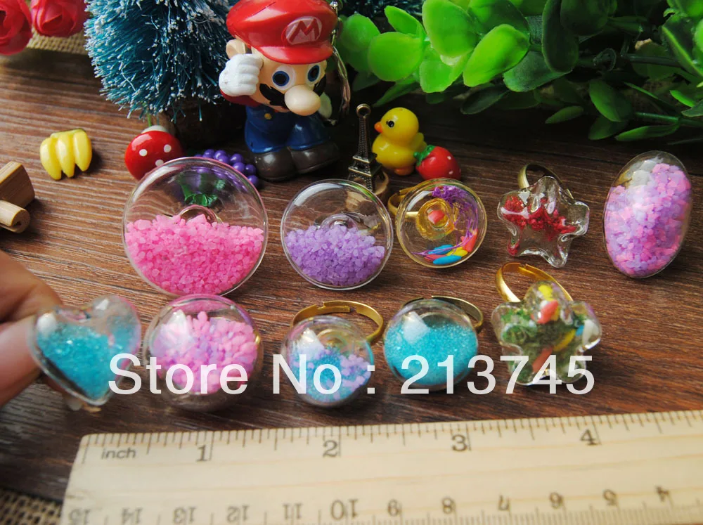 Free ship! 50sets/lot mixed size,mixed shape Glass Bubble & Ring set glass globe (The price don't include the filler)
Free ship! 50sets/lot mixed size,mixed shape Glass Bubble & Ring set glass globe (The price don't include the filler)