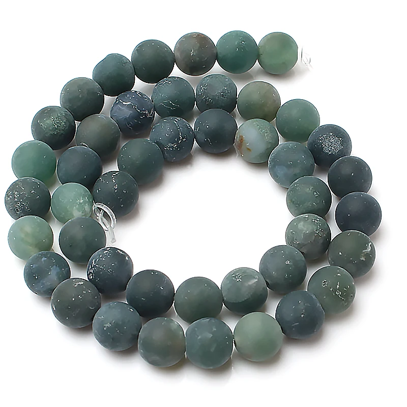 Dull Polish Matte Natrual Green Moss Agate Stone Round Beads For Jewelry Making Bracelet Necklace 4/6/8/10mm 15inches
Dull Polish Matte Natrual Green Moss Agate Stone Round Beads For Jewelry Making Bracelet Necklace 4/6/8/10mm 15inches