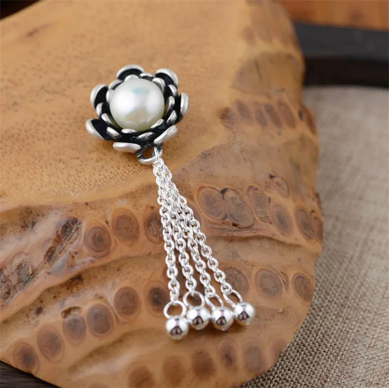 BESTLYBUY 990 Sterling Silver Flower Pendant With Pearl Vintage Tassel Accessories Women Jewelry
BESTLYBUY 990 Sterling Silver Flower Pendant With Pearl Vintage Tassel Accessories Women Jewelry