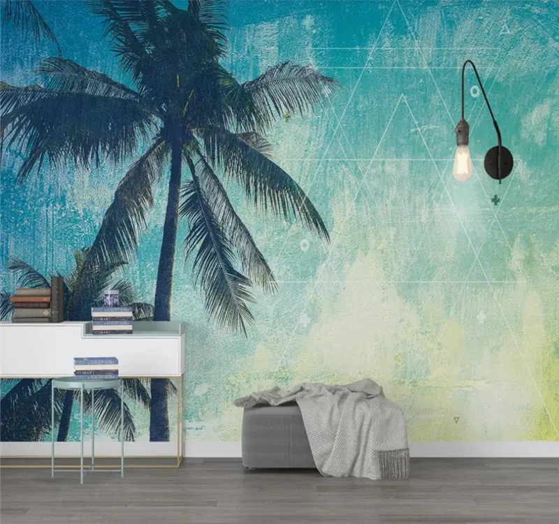 Custom 3D wallpaper Nordic style coconut tree nostalgic background wall paper mural - silk waterproof material
Custom 3D wallpaper Nordic style coconut tree nostalgic background wall paper mural - silk waterproof material