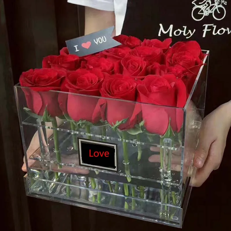 New Household Rose Flower Storage Box Transparent Acrylic Flower Box Paper Packaging Carton Plus Foam Gift Box For Girls
New Household Rose Flower Storage Box Transparent Acrylic Flower Box Paper Packaging Carton Plus Foam Gift Box For Girls