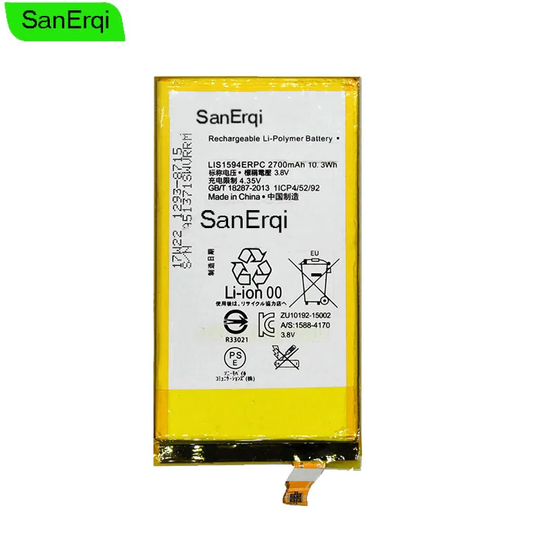 Аккумулятор LIS1594ERPC 3500 мА · ч для Sony Z5 compact, Z5C, Z5 mini, E5823, E5803, Z5mini
Аккумулятор LIS1594ERPC 3500 мА · ч для Sony Z5 compact, Z5C, Z5 mini, E5823, E5803, Z5mini