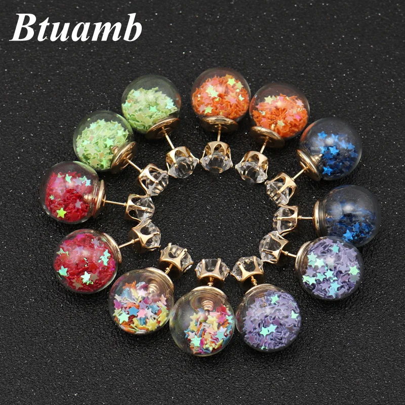Btuamb New Maxi Crystal Crown Glass Stars Earrings Double Sides Big Ball Stud Earrings for Women Party Accessories Femme Bijoux
Btuamb New Maxi Crystal Crown Glass Stars Earrings Double Sides Big Ball Stud Earrings for Women Party Accessories Femme Bijoux